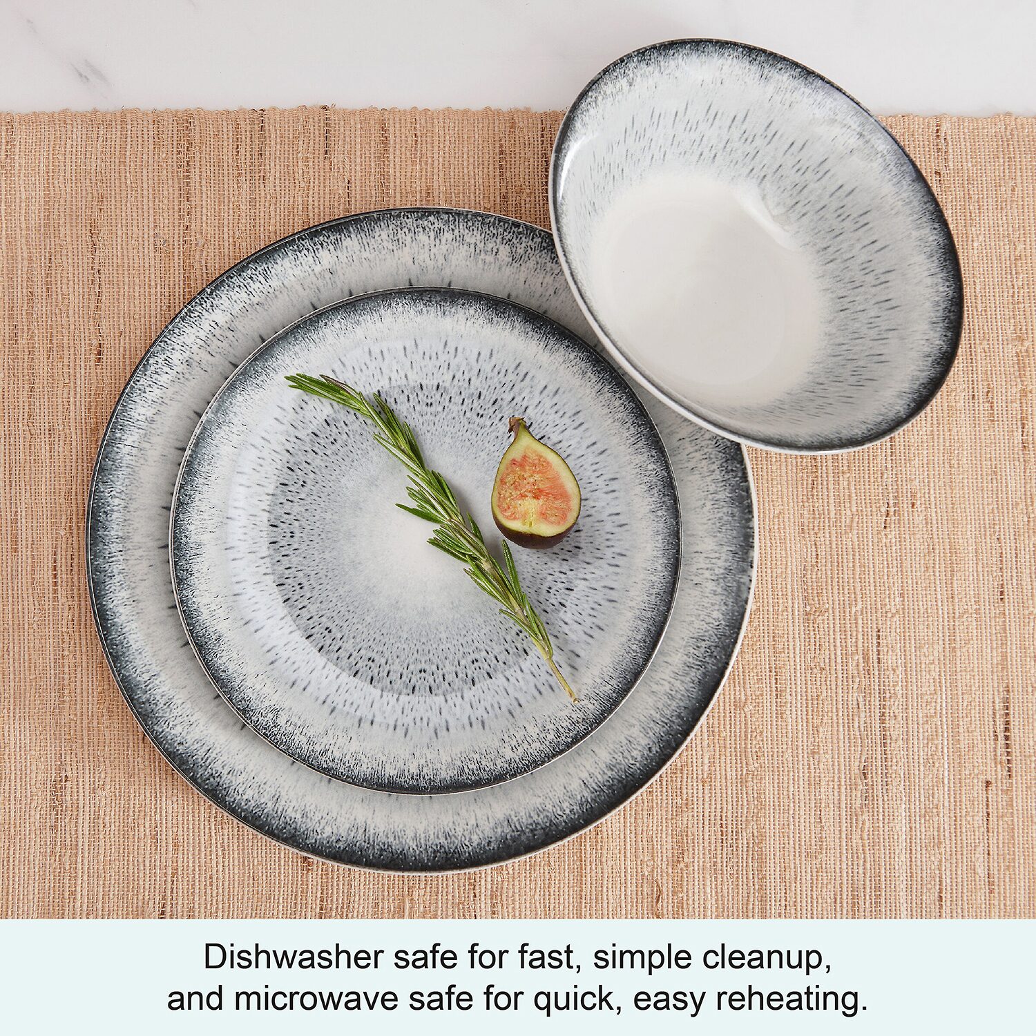 Mikasa Matteo, Blue 12-pc. Stoneware Dinnerware Set