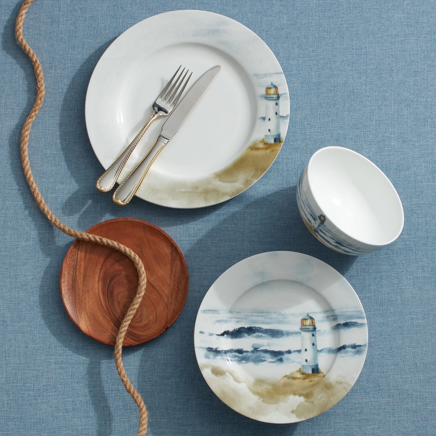 Mikasa Seaside, White 12-pc. Porcelain Dinnerware Set