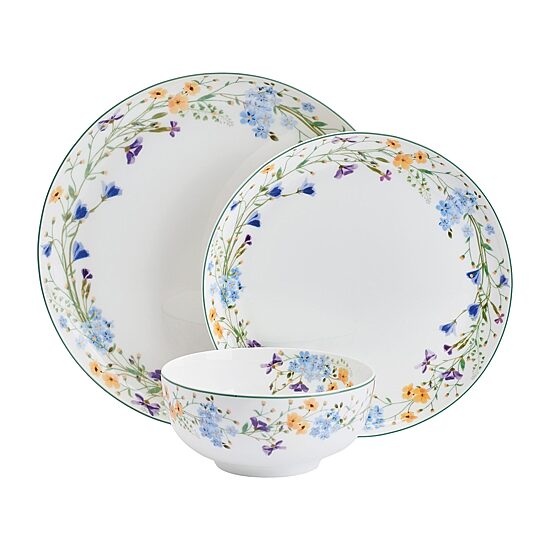 Lifetime Brand Quinn, White 12-pc. Porcelain Dinnerware Set
