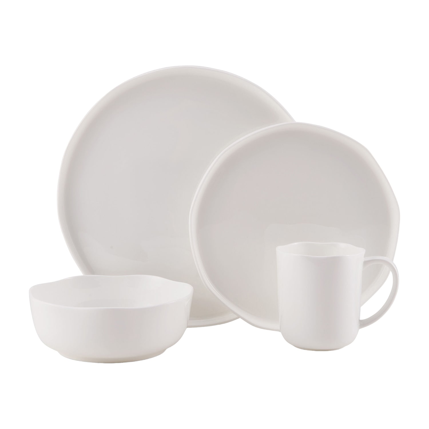 Lifetime Brand Adelaide, White 16-pc. Bone China Dinnerware Set