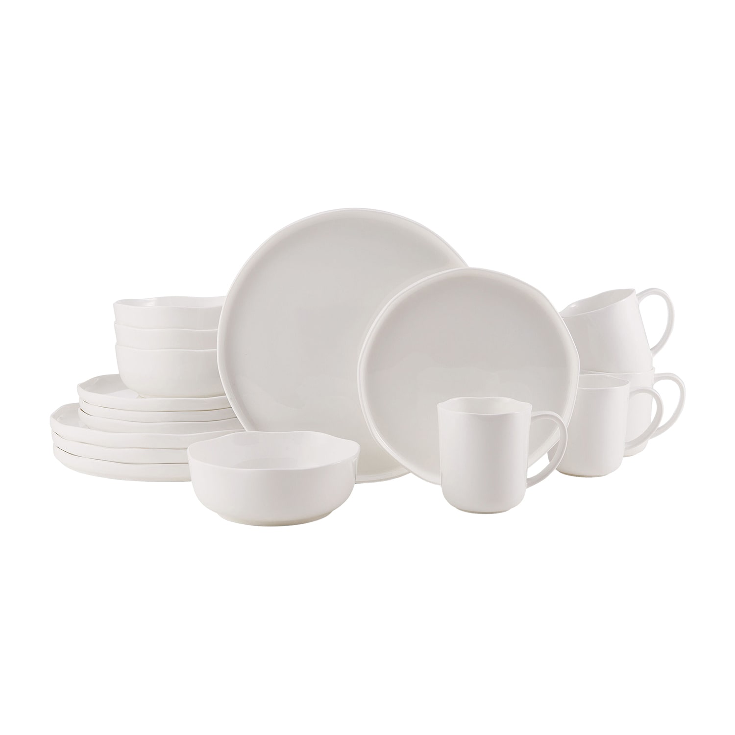 Lifetime Brand Adelaide, White 16-pc. Bone China Dinnerware Set