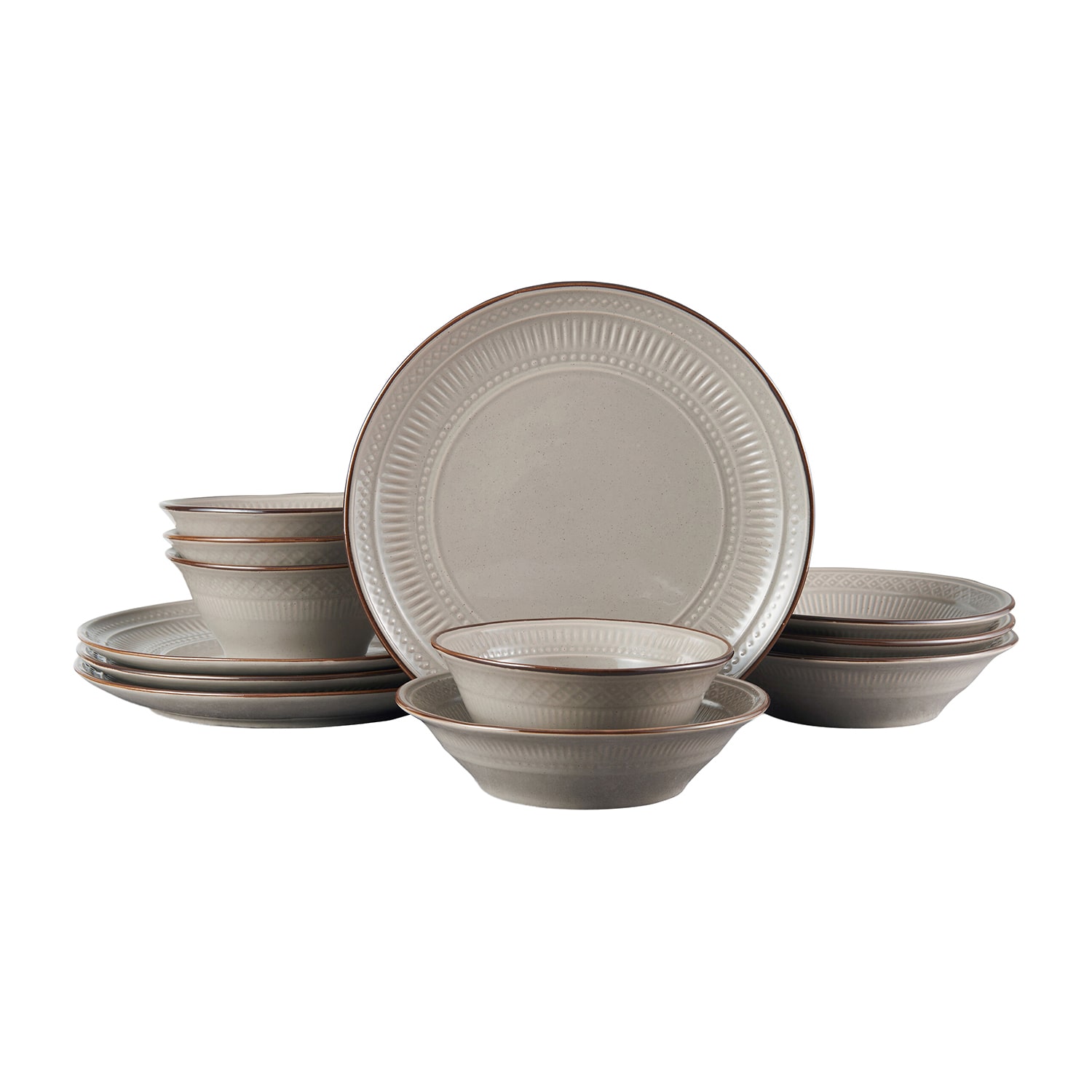 Pfaltzgraff Easton, Taupe 12-pc. Stoneware Dinnerware Set