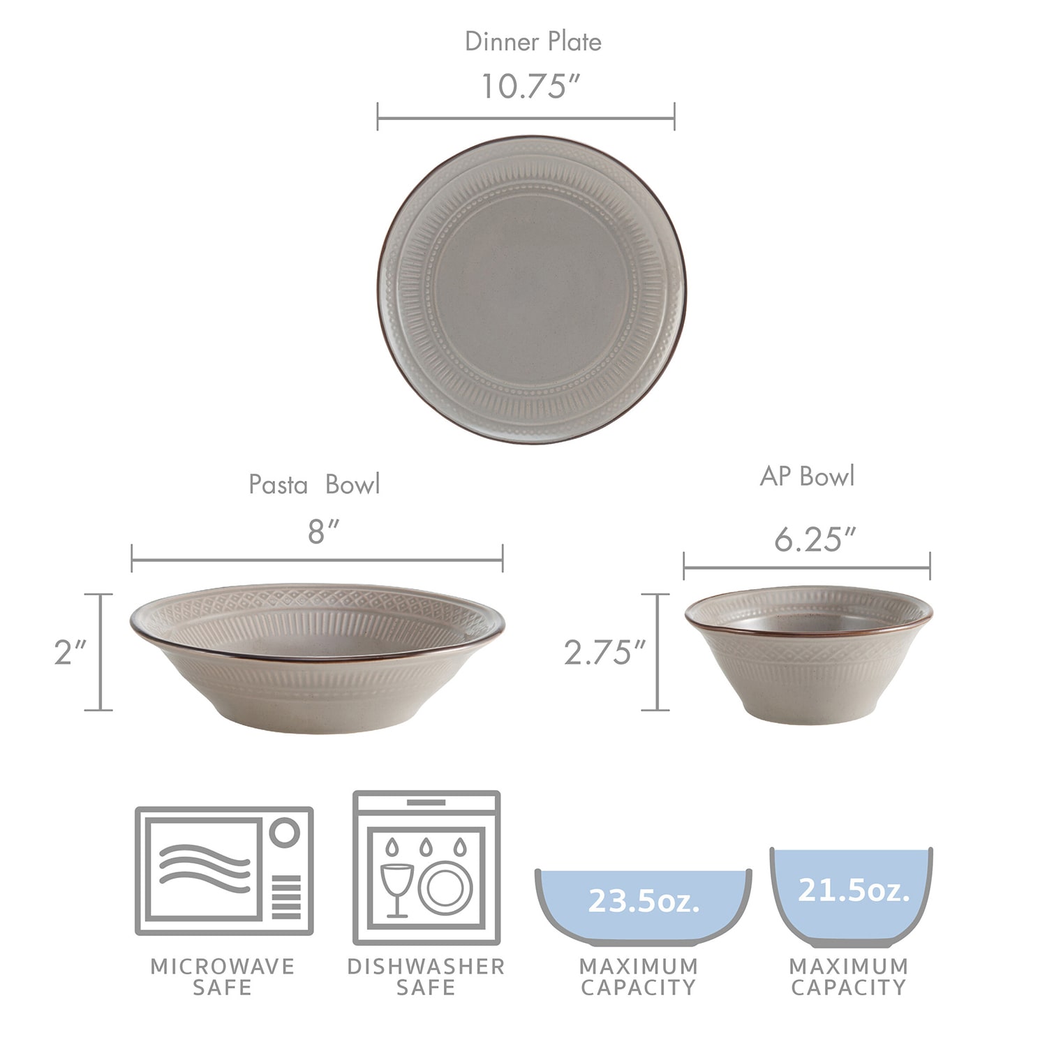 Pfaltzgraff Easton, Taupe 12-pc. Stoneware Dinnerware Set