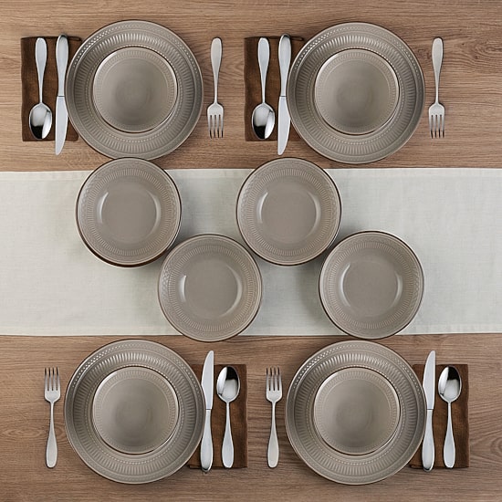 Pfaltzgraff Easton, Taupe 12-pc. Stoneware Dinnerware Set