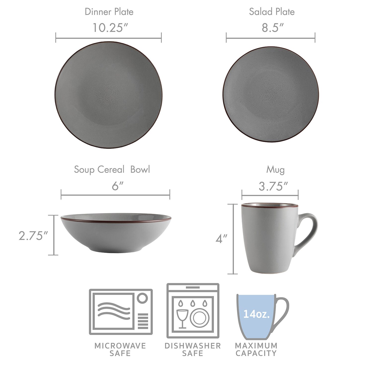 Pfaltzgraff Pierce, Blue 16-pc. Stoneware Dinnerware Set