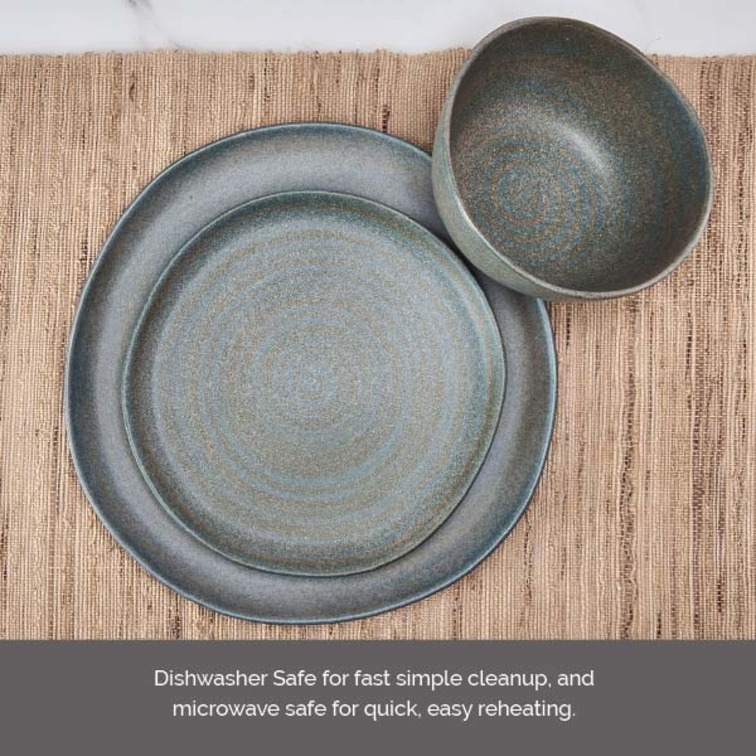Lifetime Brand Benson, Gray 12-pc. Stoneware Dinnerware Set