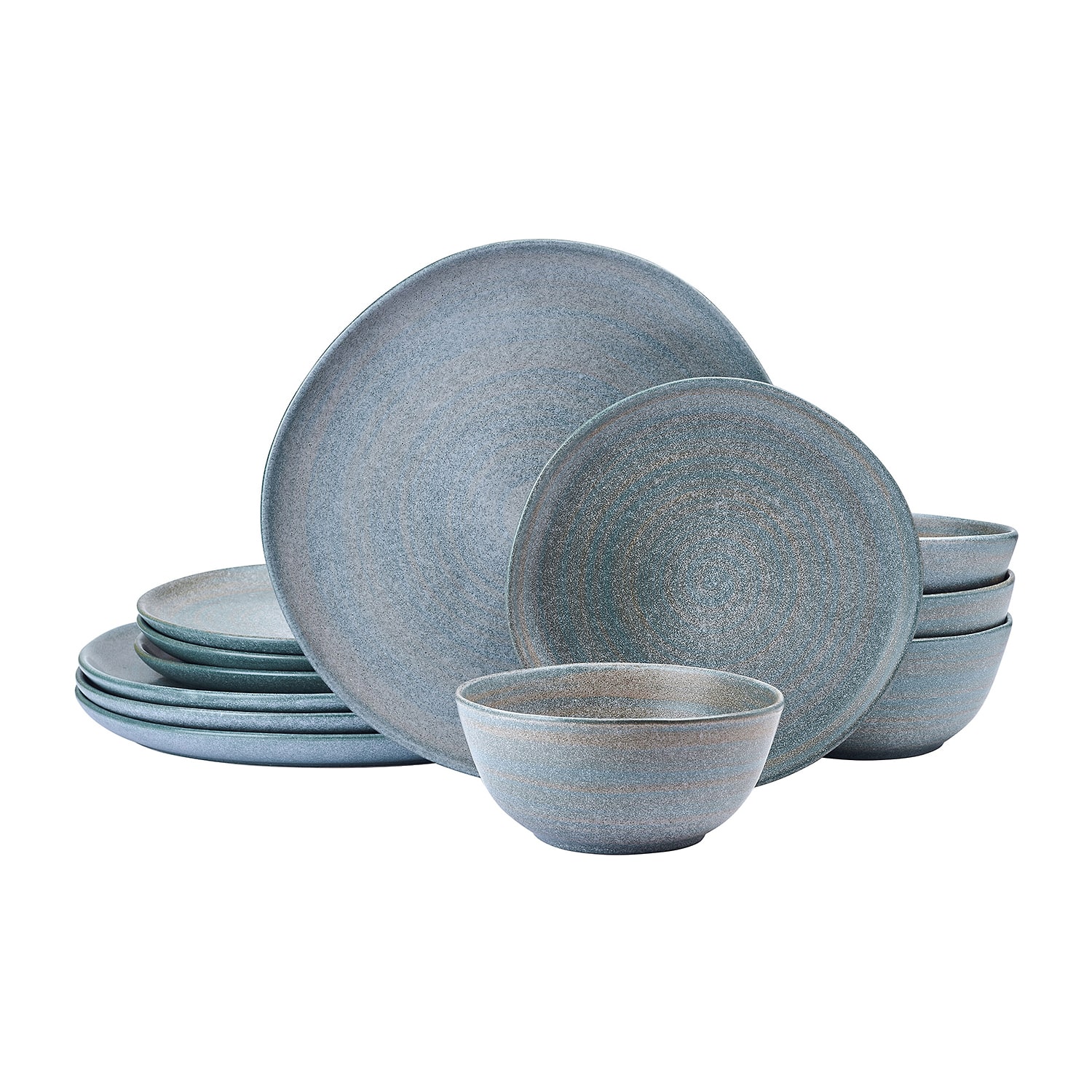 Lifetime Brand Benson, Gray 12-pc. Stoneware Dinnerware Set
