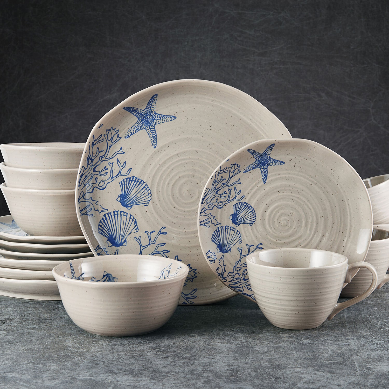 Pfaltzgraff Southport, Light Gray 16-pc. Stoneware Dinnerware Set