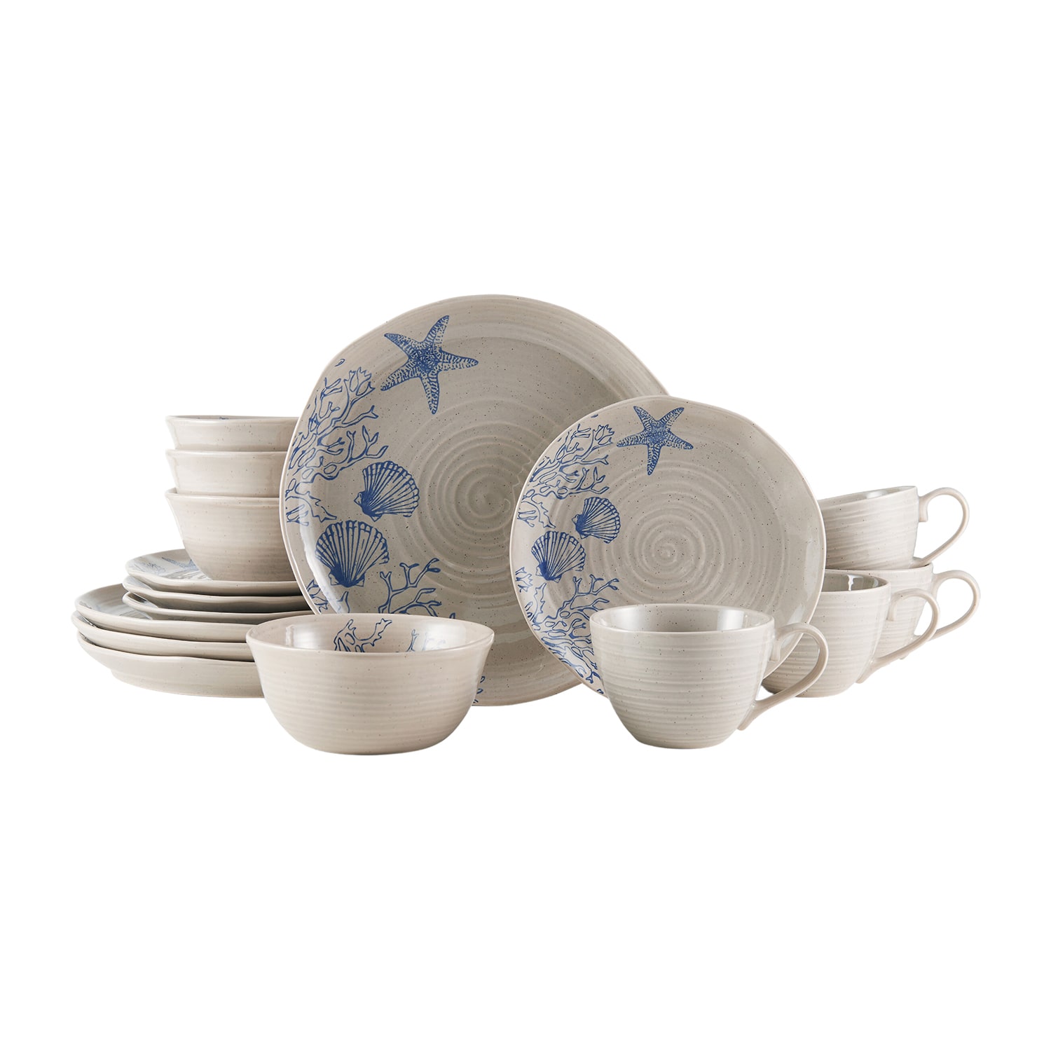 Pfaltzgraff Southport, Light Gray 16-pc. Stoneware Dinnerware Set