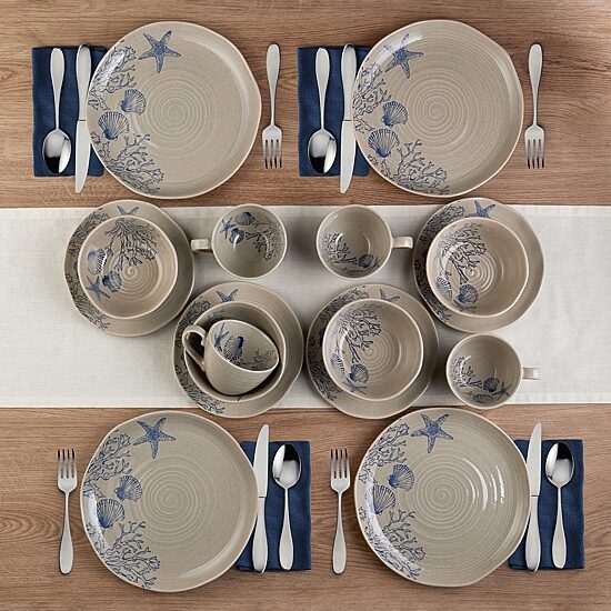 Pfaltzgraff Southport, Light Gray 16-pc. Stoneware Dinnerware Set