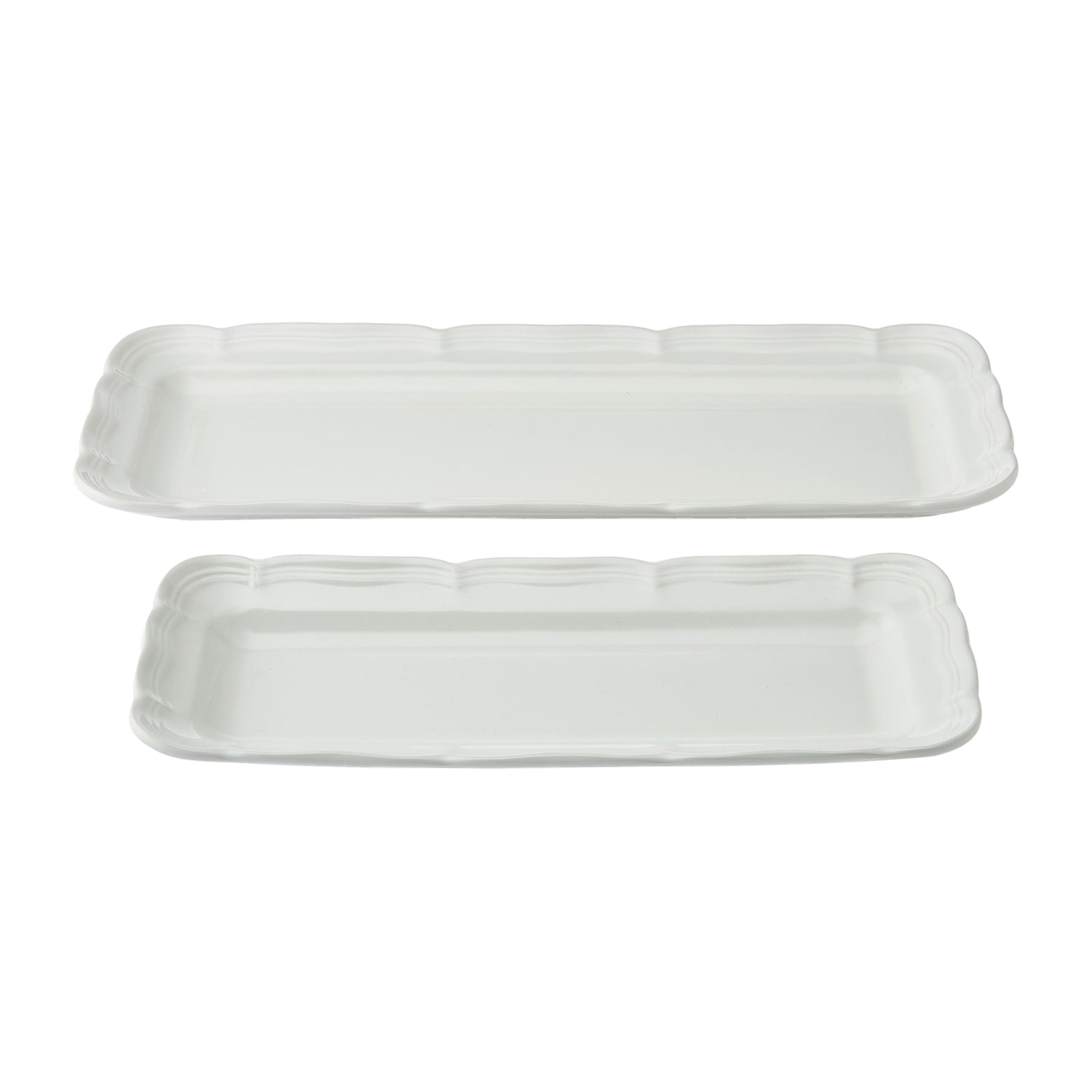 Lifetime Brand French Countryside, White 2-pc. Stoneware Appetizer Plate