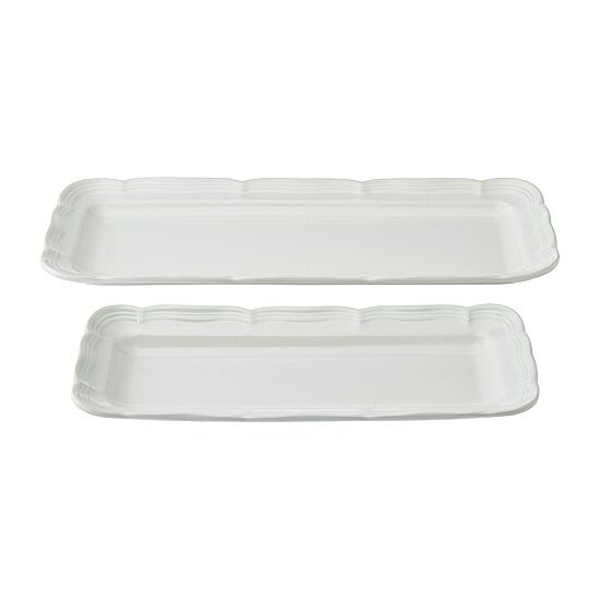 Lifetime Brand French Countryside, White 2-pc. Stoneware Appetizer Plate