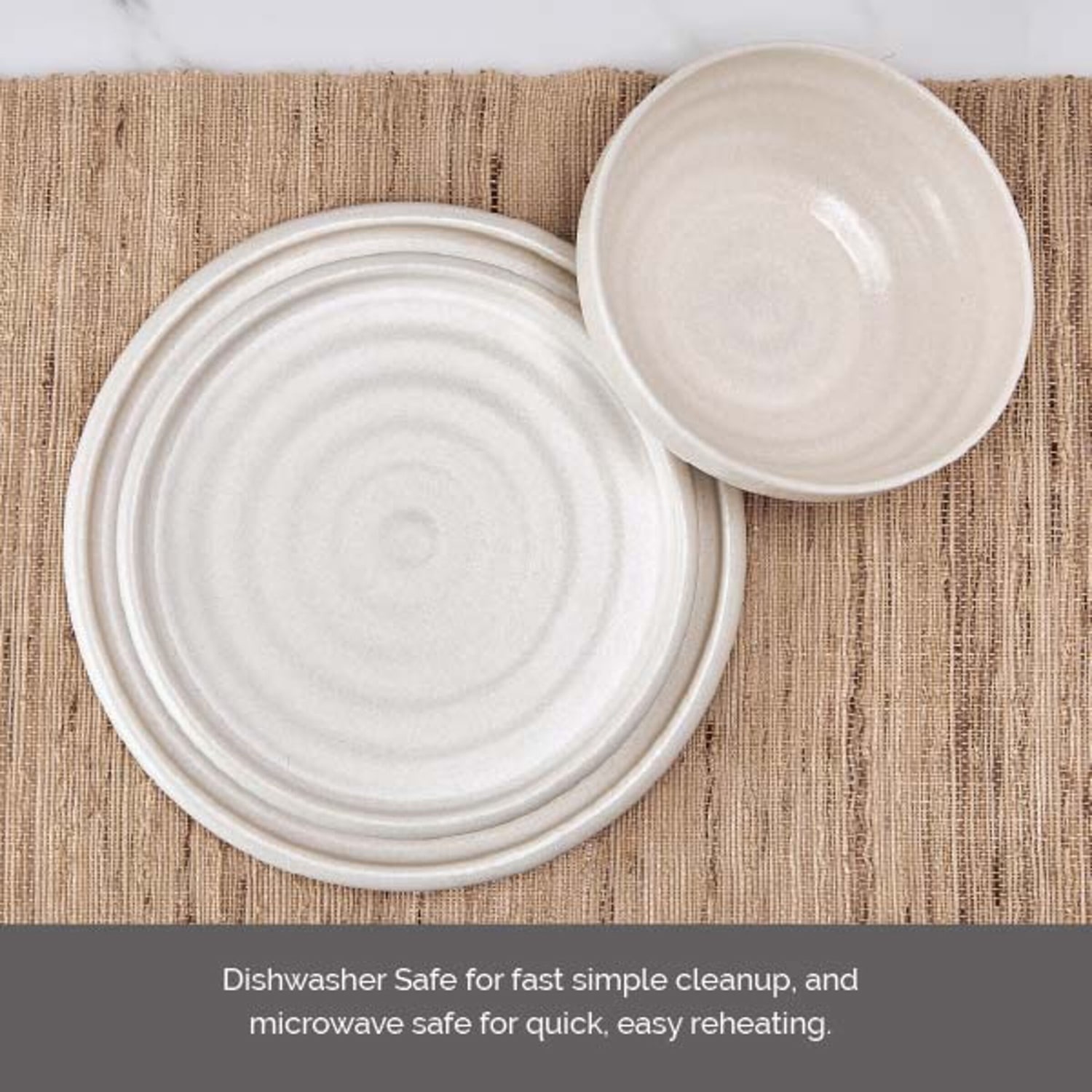 Lifetime Brand Declan, Cream 12-pc. Stoneware Dinnerware Set