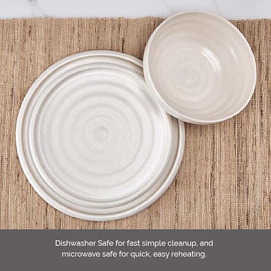 Lifetime Brand Declan, Cream 12-pc. Stoneware Dinnerware Set