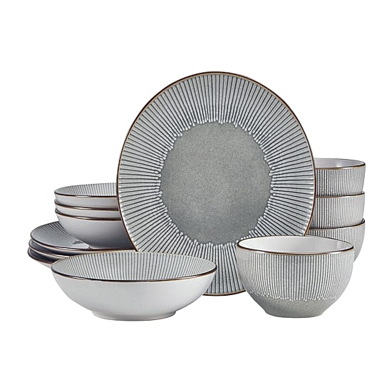 Pfaltzgraff Arlie, Gray 12-pc. Stoneware Dinnerware Set