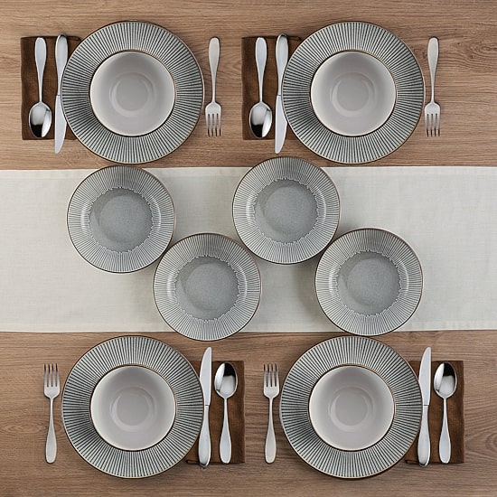 Pfaltzgraff Arlie, Gray 12-pc. Stoneware Dinnerware Set