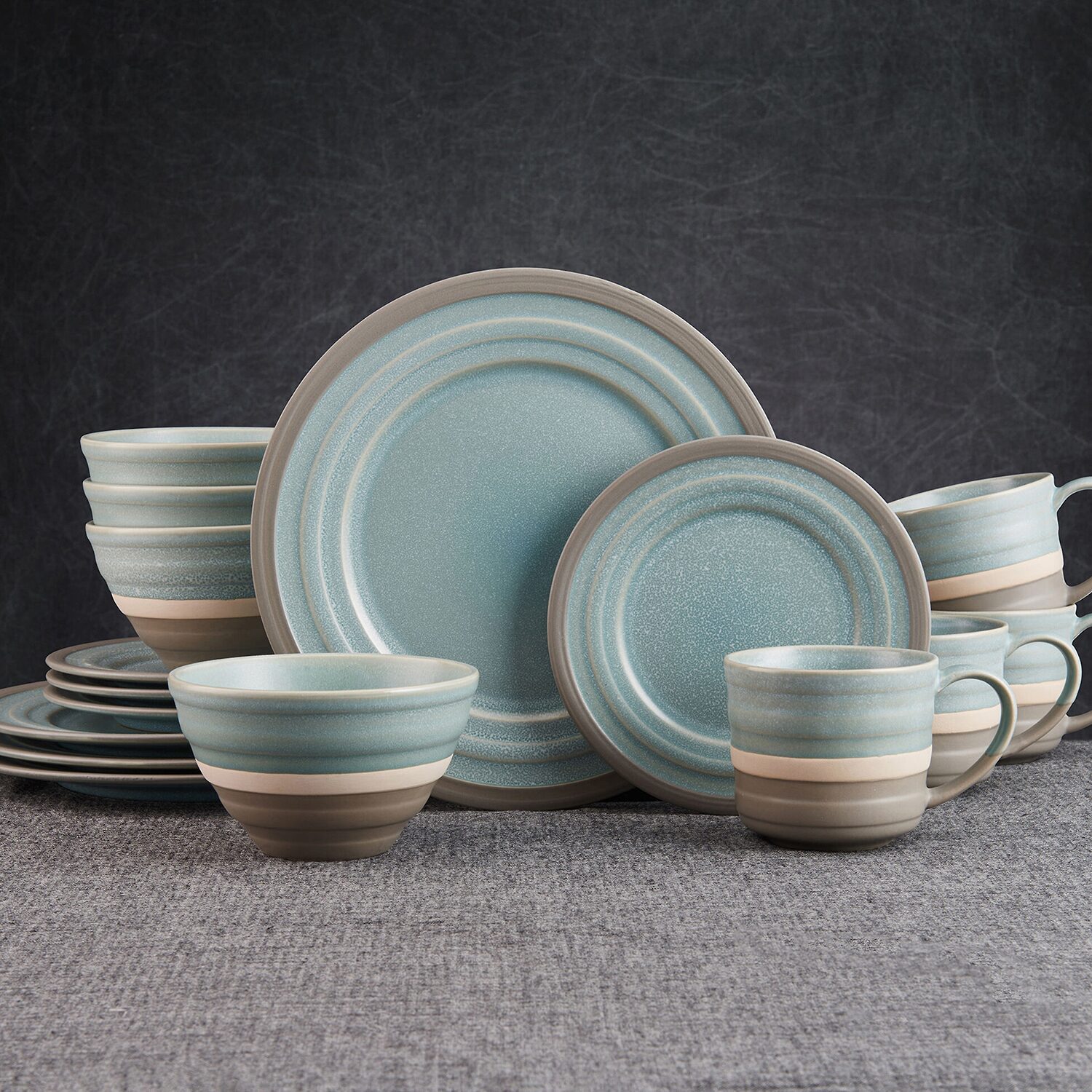 Pfaltzgraff Adina, Blue 16-pc. Stoneware Dinnerware Set