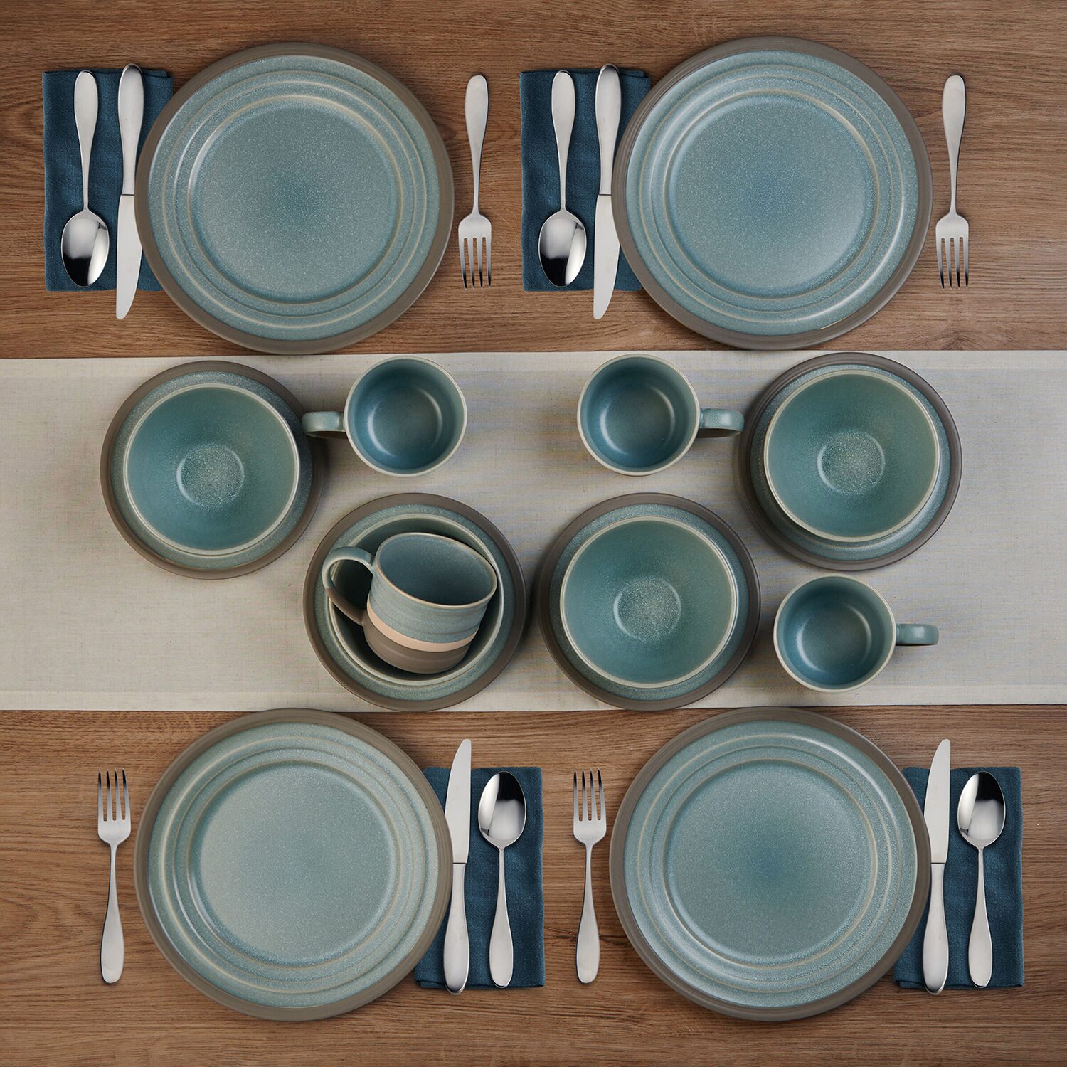 Pfaltzgraff Adina, Blue 16-pc. Stoneware Dinnerware Set