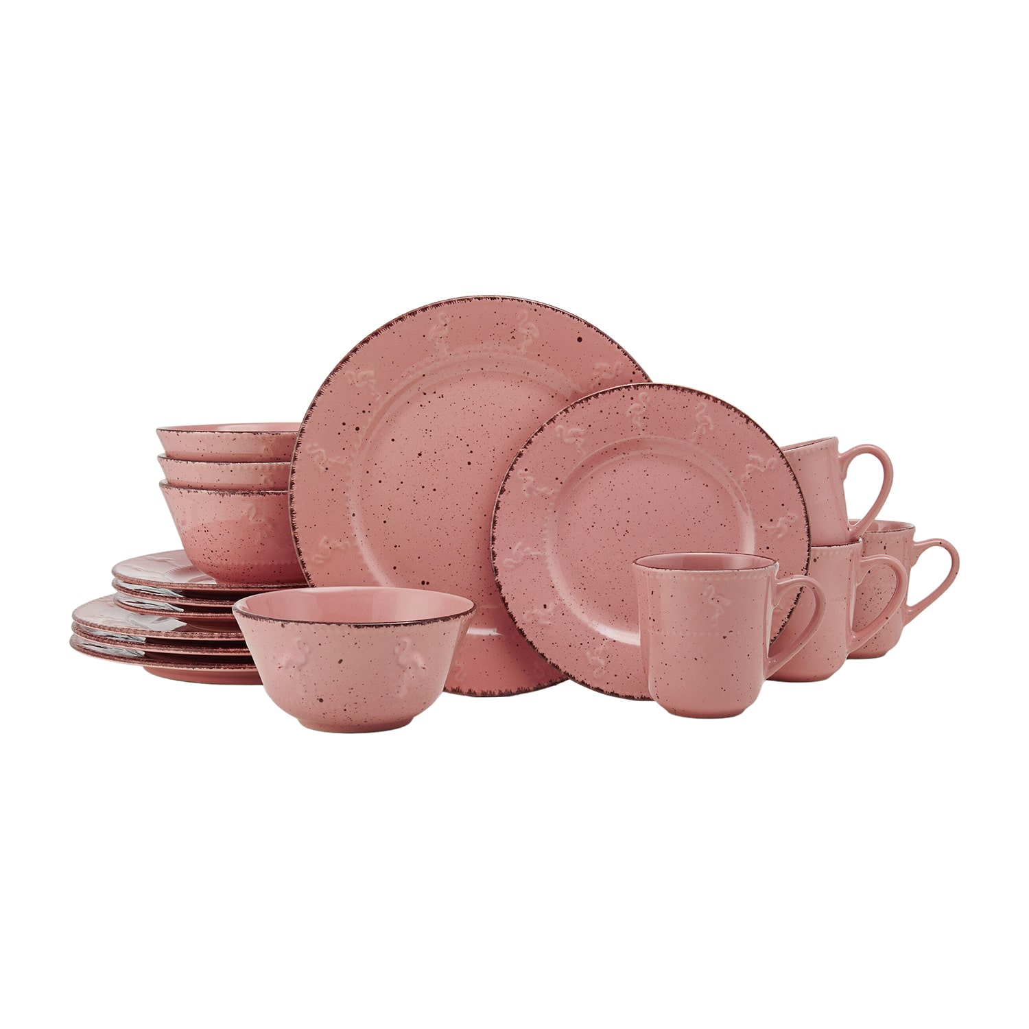 Pfaltzgraff Pink Flamingo 16-pc. Stoneware Dinnerware Set