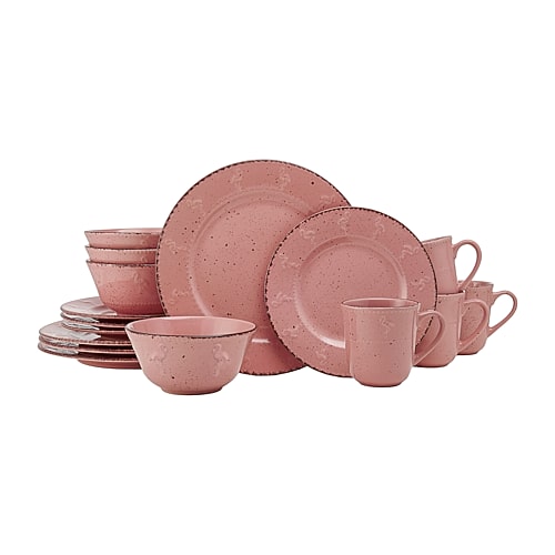 Pfaltzgraff Pink Flamingo 16-pc. Stoneware Dinnerware Set