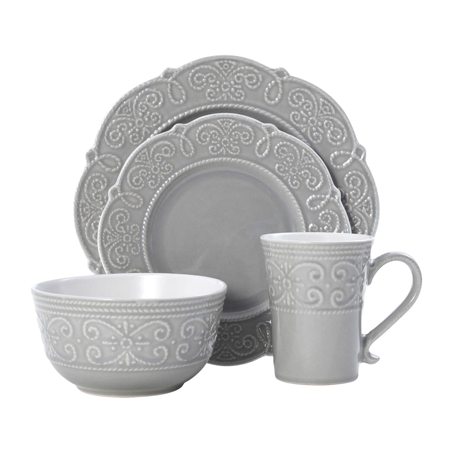 Pfaltzgraff Abby, White 16-pc. Stoneware Dinnerware Set