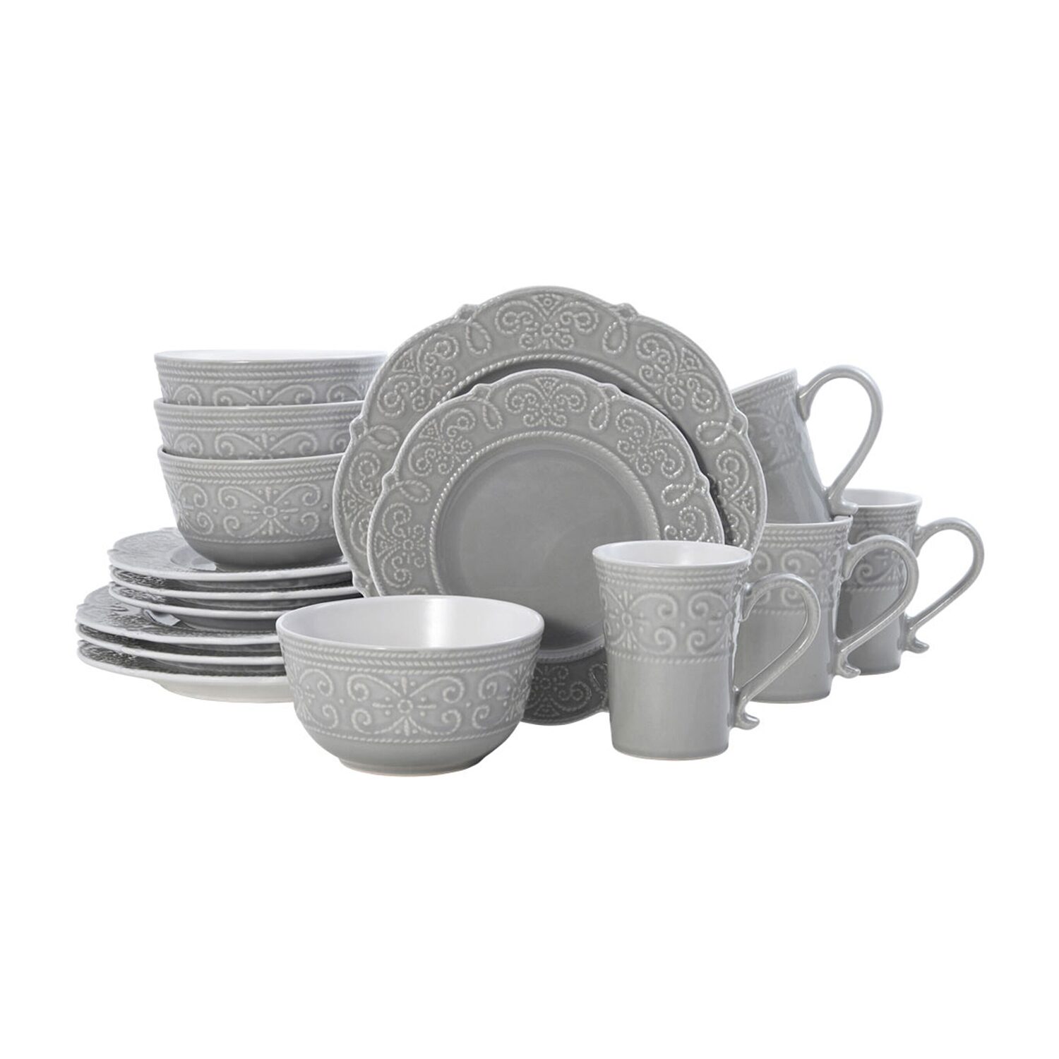 Pfaltzgraff Abby, White 16-pc. Stoneware Dinnerware Set