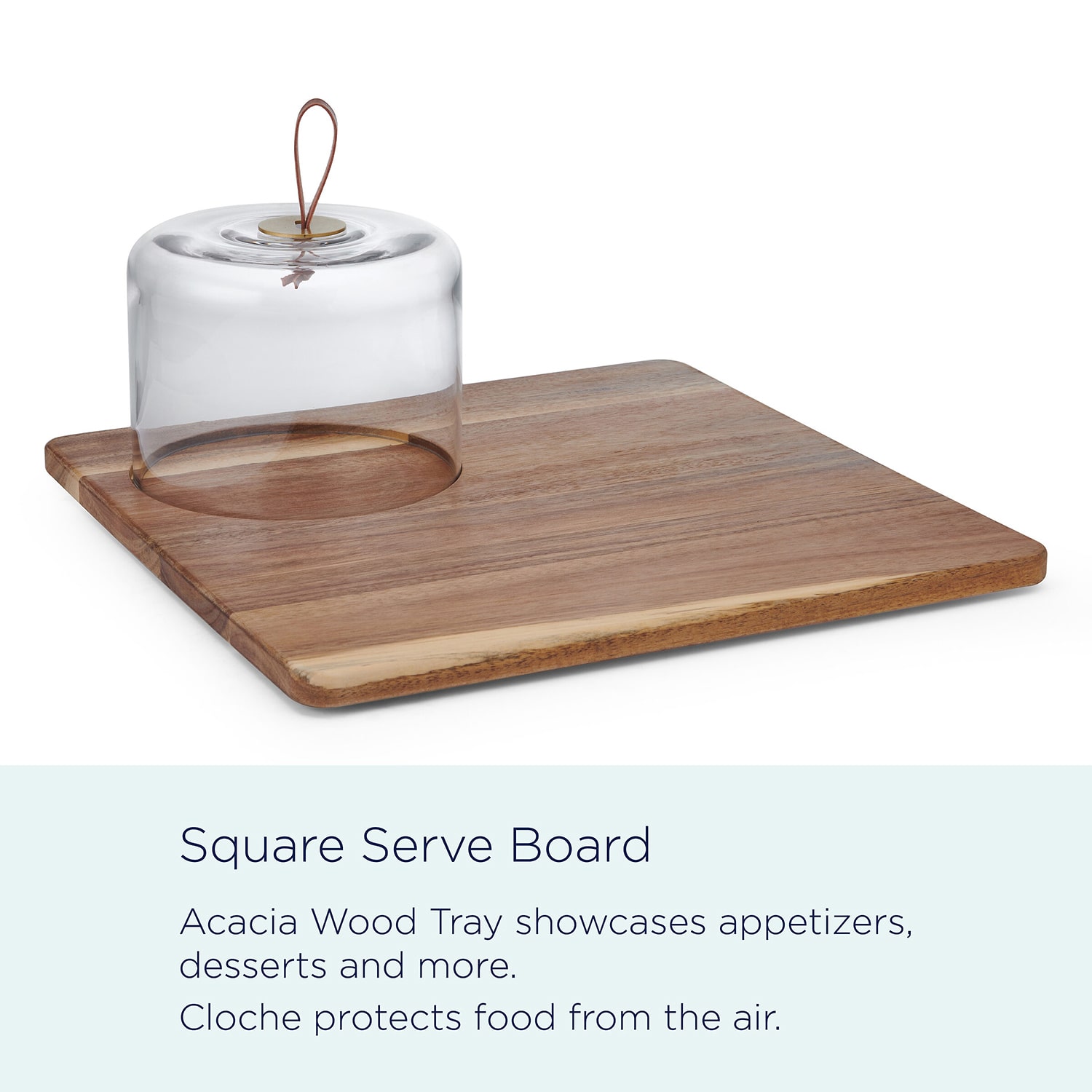 Lifetime Brand Glenwood, Clear Wood Serving Platter