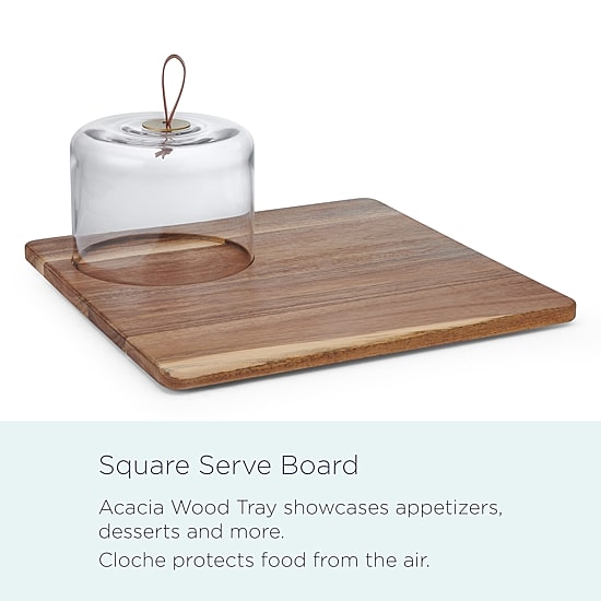Lifetime Brand Glenwood, Clear Wood Serving Platter