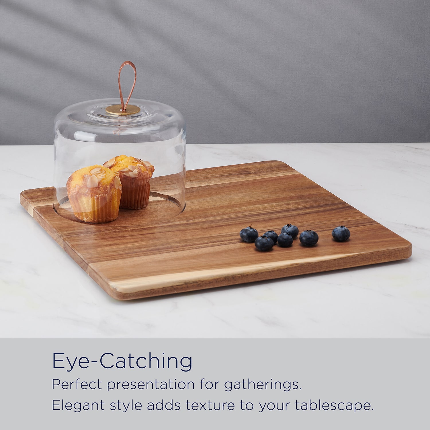Lifetime Brand Glenwood, Clear Wood Serving Platter