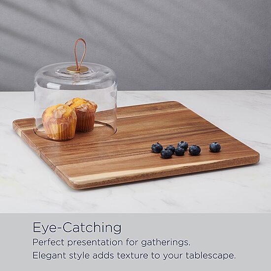 Lifetime Brand Glenwood, Clear Wood Serving Platter