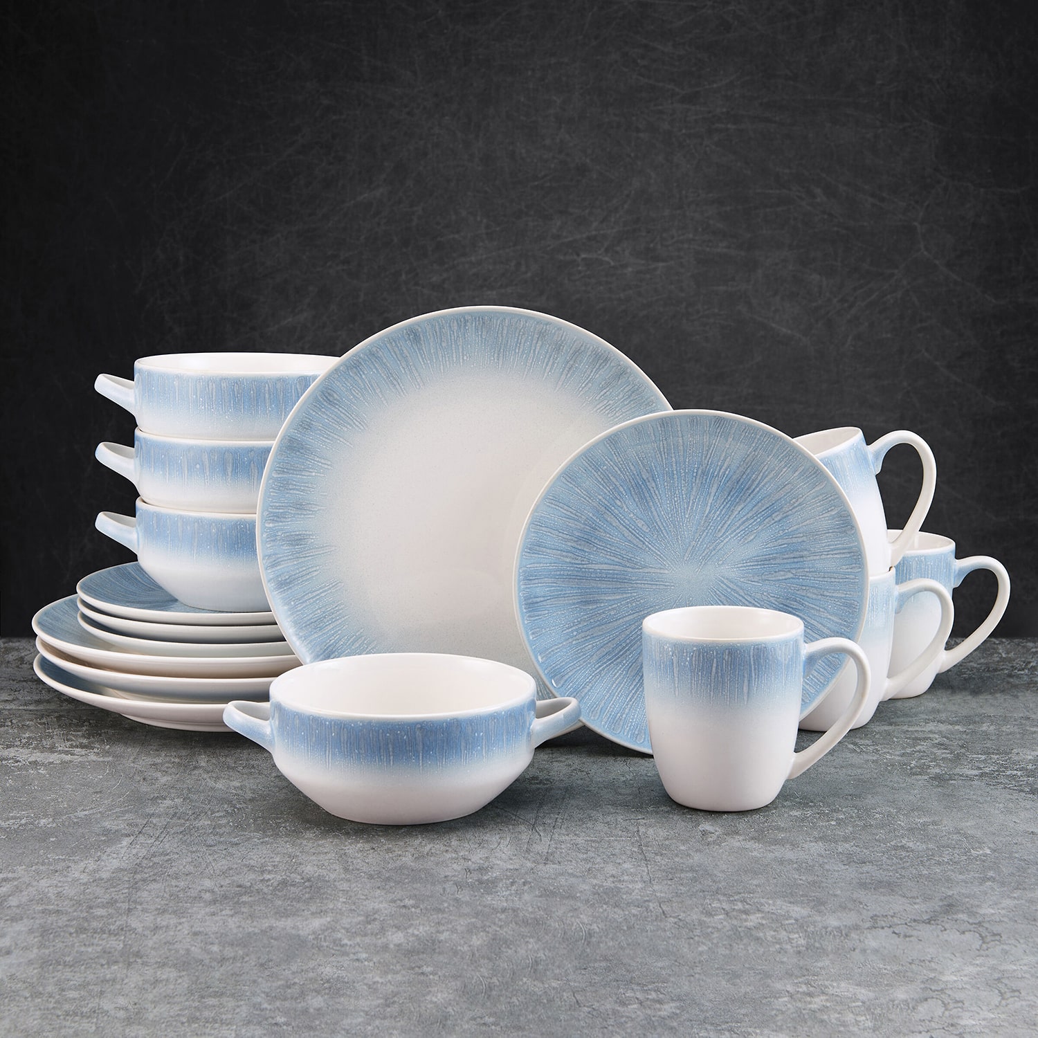 Pfaltzgraff Logan, Blue 16-pc. Stoneware Dinnerware Set