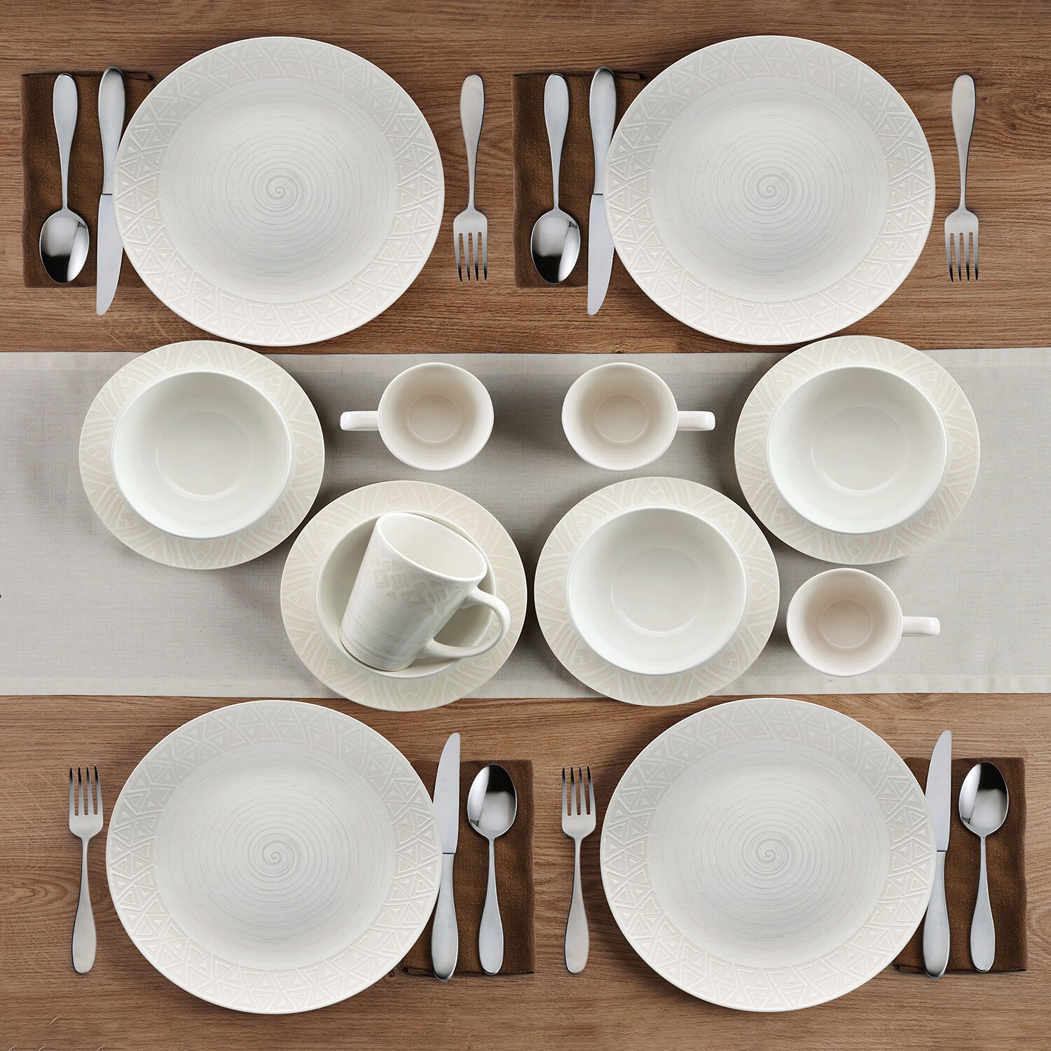 Pfaltzgraff Vera, Cream 16-pc. Stoneware Dinnerware Set