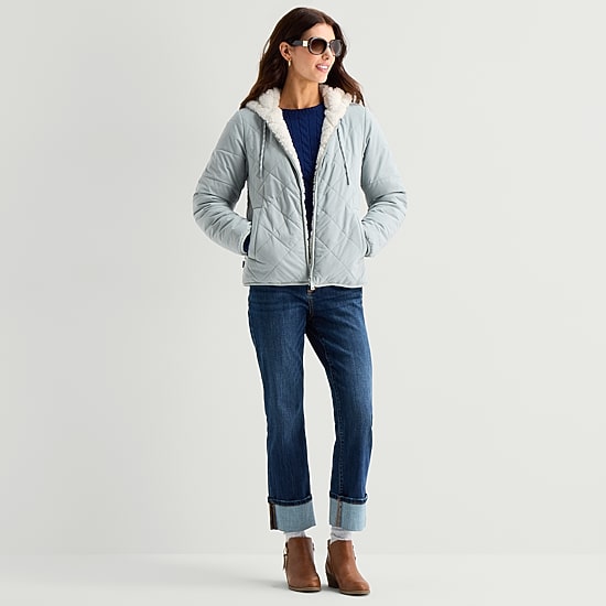 Free Country Womens Reversible Midweight Quilted Jacket