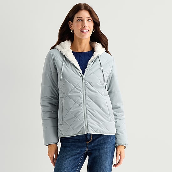 Free Country Womens Reversible Midweight Quilted Jacket