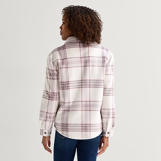 Free Country Womens Fleece Lightweight Shirt Jacket