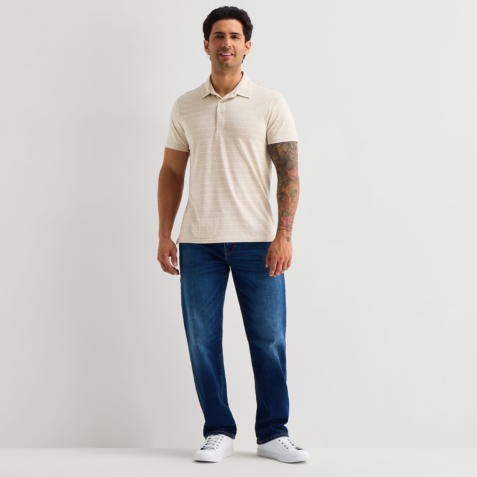 mutual weave Mens Regular Fit Short Sleeve Polo Shirt