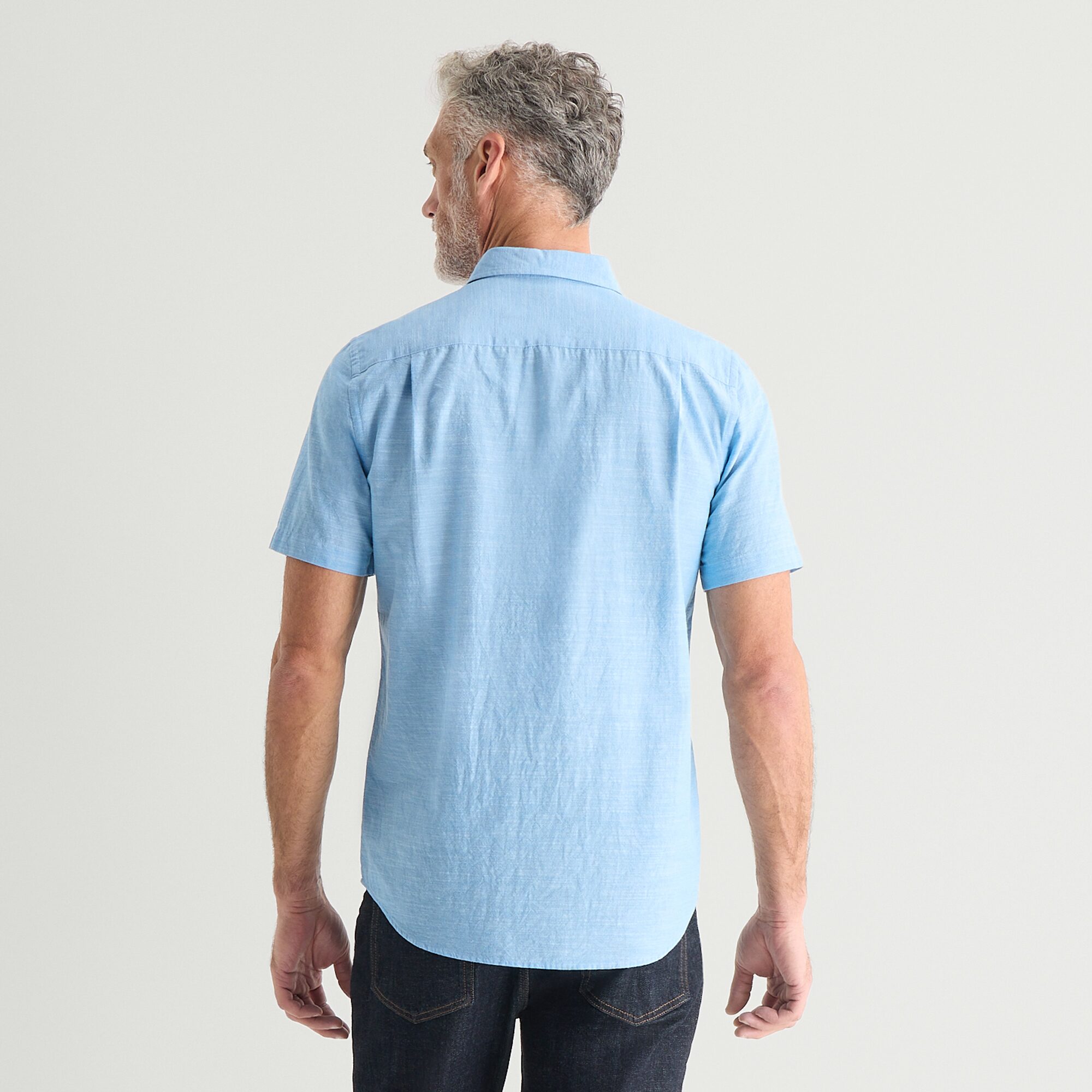 St. John's Bay Slub Mens Short Sleeve Classic Fit Button-Down Shirt