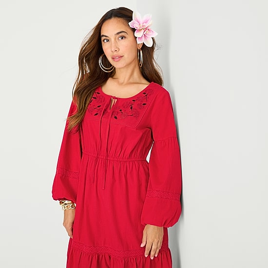 Hope & Wonder Womens Long Sleeve A-Line Dress