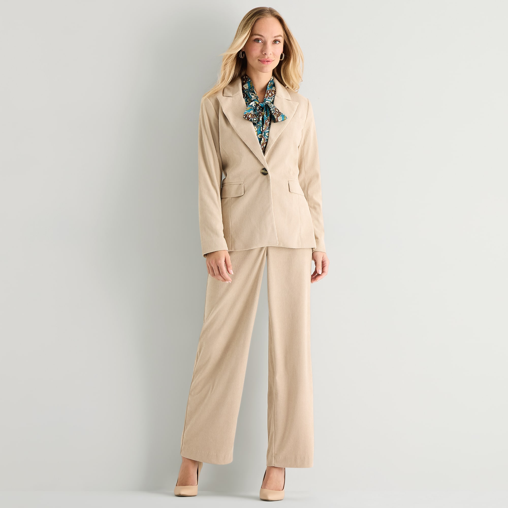 Liz Claiborne Corduroy Womens Regular Fit Blazer