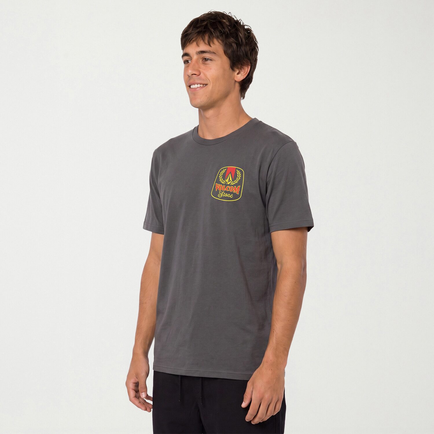 VOLCOM Mens Crew Neck Long Sleeve Regular Fit Graphic T-Shirt