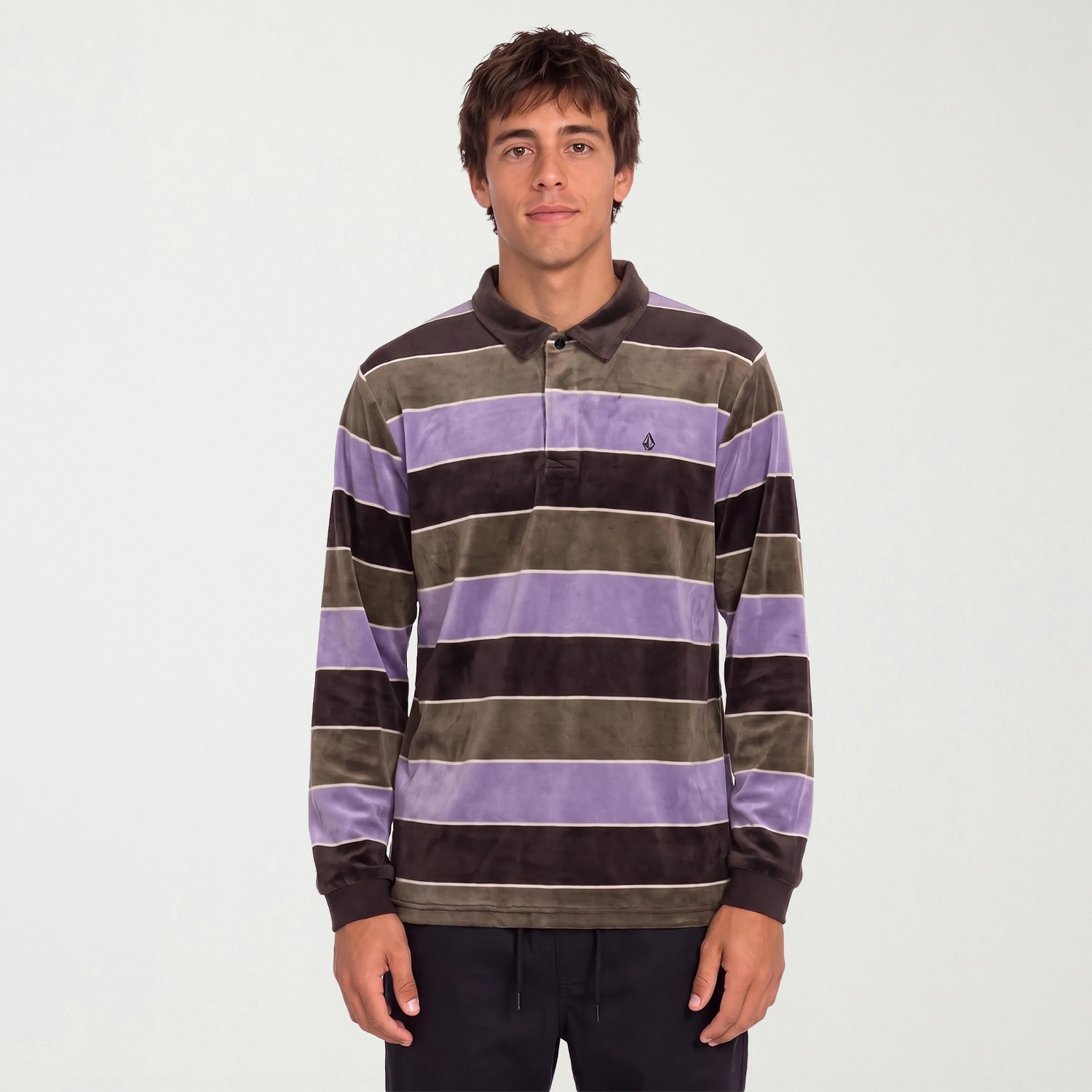 VOLCOM Mens Regular Fit Long Sleeve Polo Shirt