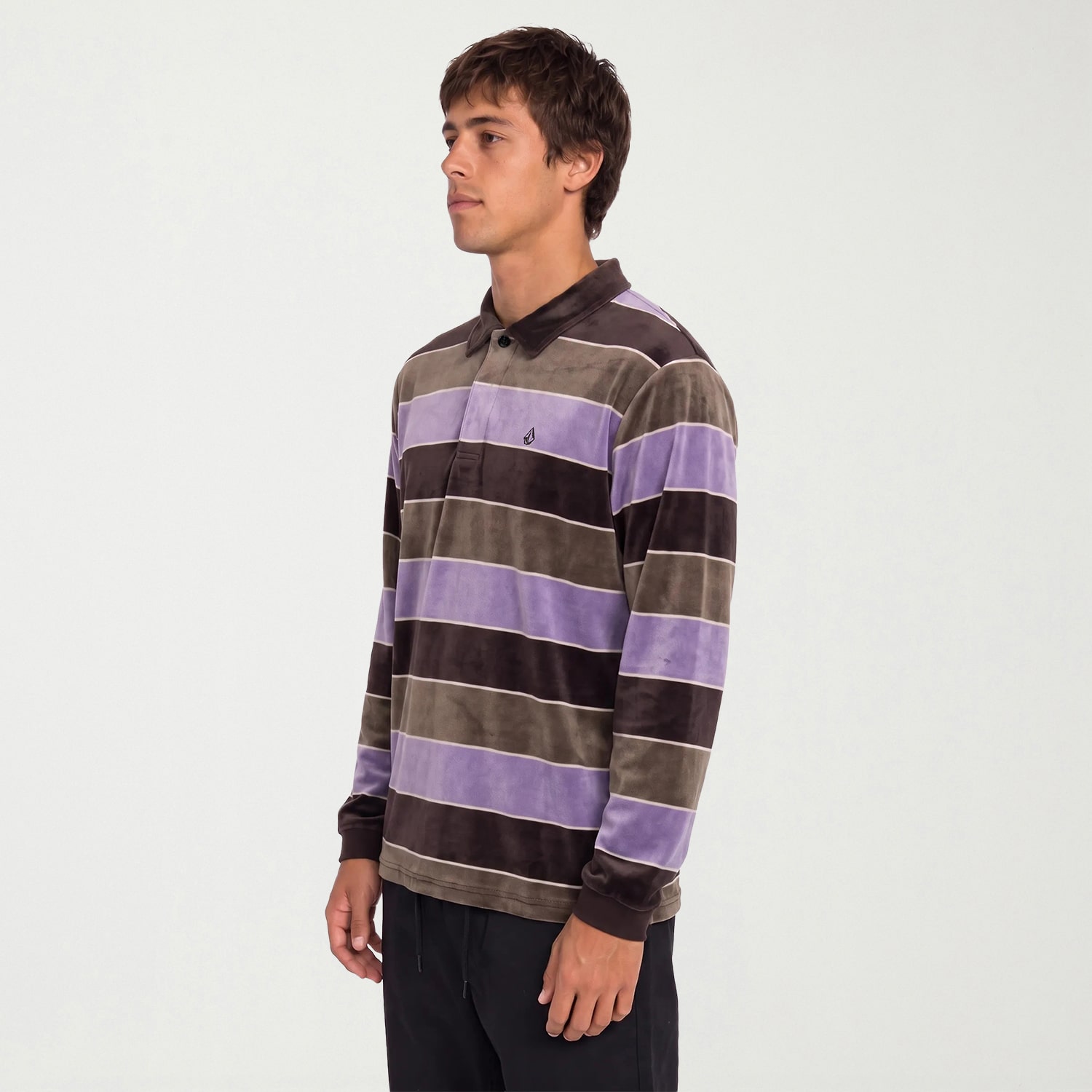 VOLCOM Mens Regular Fit Long Sleeve Polo Shirt