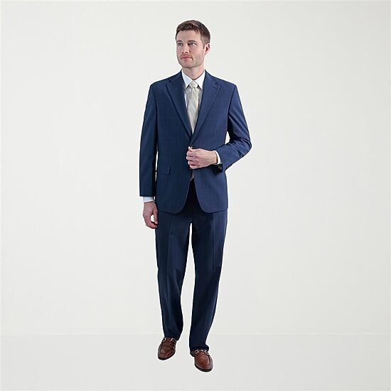 Haggar JMH Prince Of Wales Mens Stretch Fabric Classic Fit Plaid Suit Separates