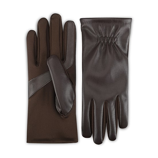 Isotoner Stretch Faux Leather 1 Pair Gloves