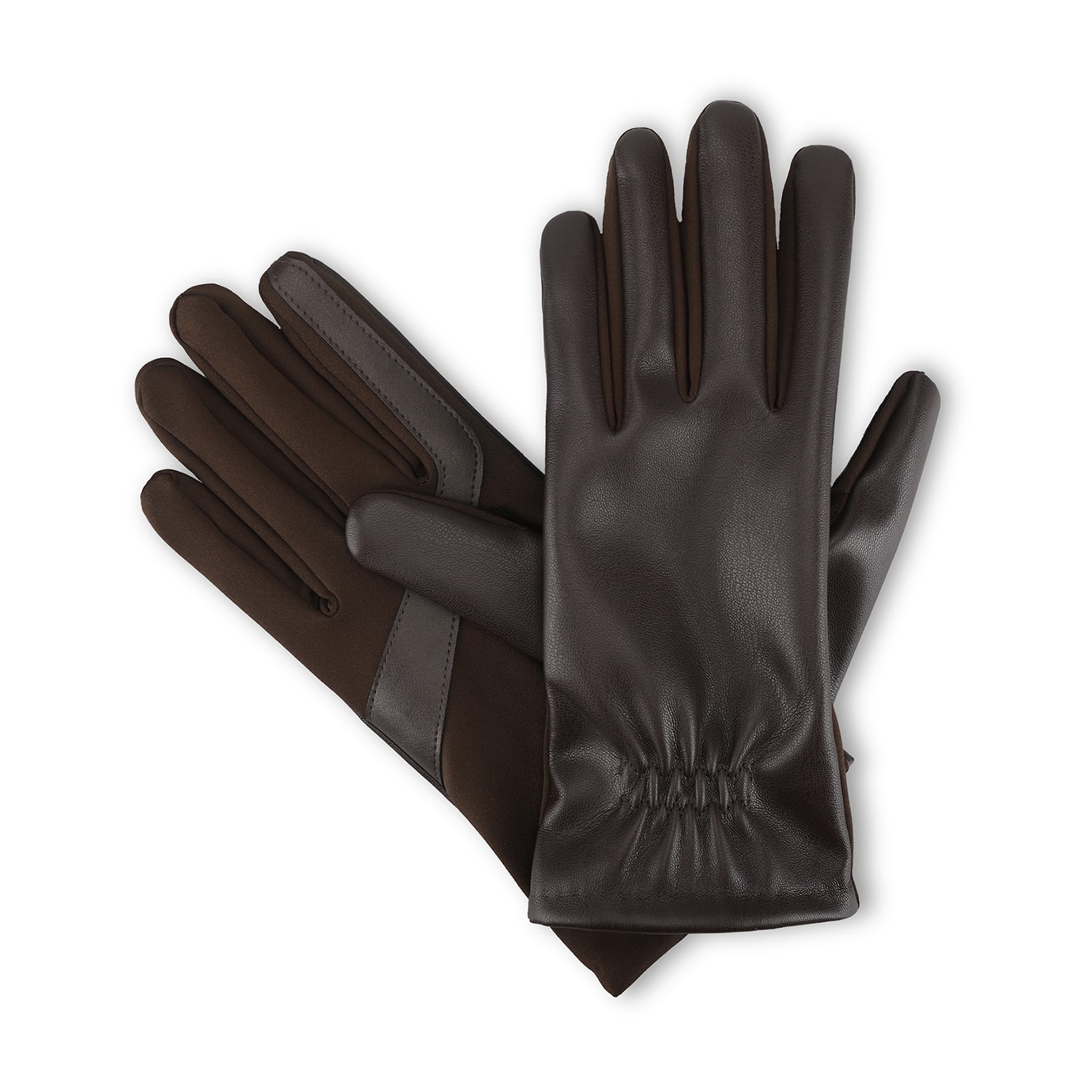 Isotoner Stretch Faux Leather 1 Pair Gloves