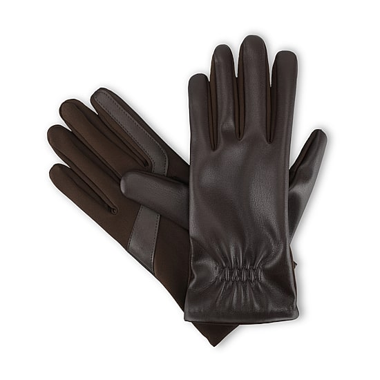 Isotoner Stretch Faux Leather 1 Pair Gloves