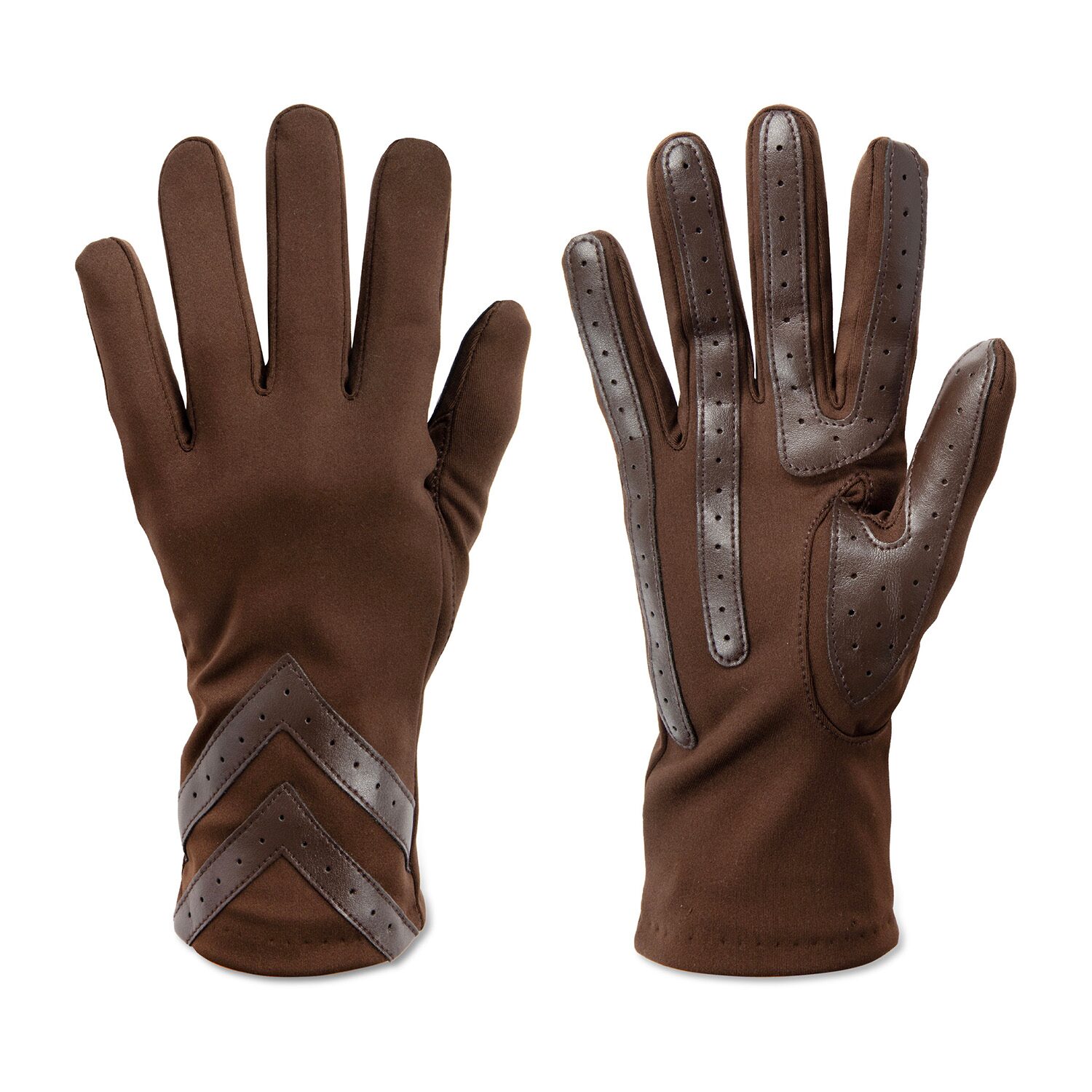 Isotoner Smartdri Spandex With Chevron 1 Pair Gloves