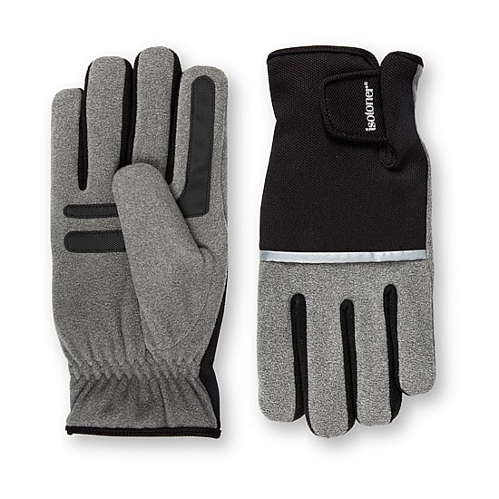 Isotoner Smartdri Fleece Tech Stretch Gloves, Color: Black - JCPenney