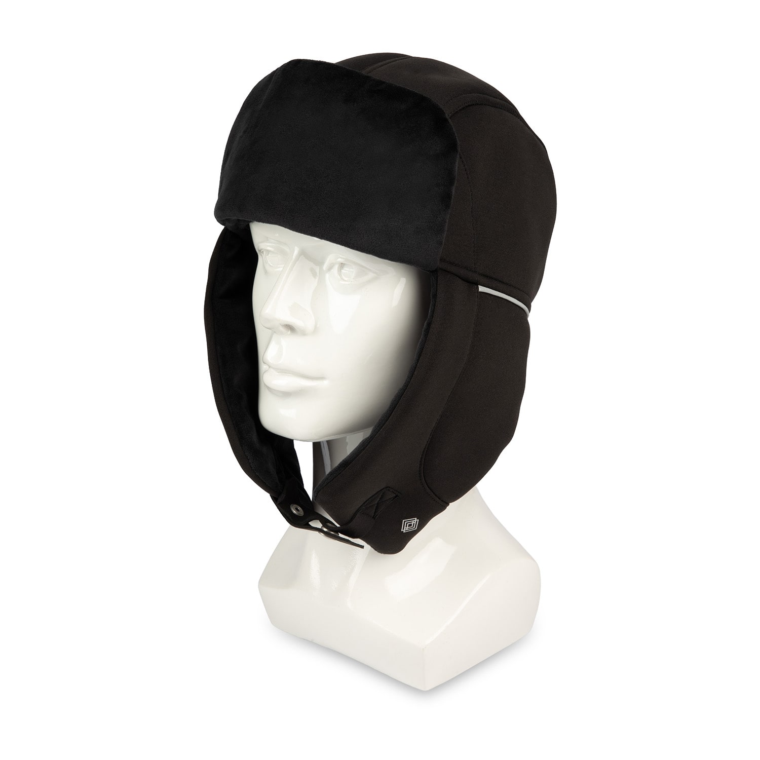 Isotoner Reflective Piping Neoprene Mens Trapper Hat