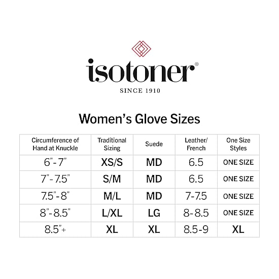Isotoner Smartdri Spandex With Chevron 1 Pair Gloves